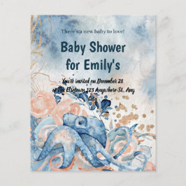 Onder het zee Blue Beach Whale BabyShower