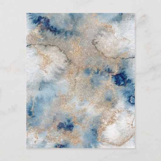 Onder het zee Blue Beach Whale BabyShower (Achterkant)