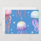 Onder het Zee Blue Birthday Party Foto Kaart (Achterkant)