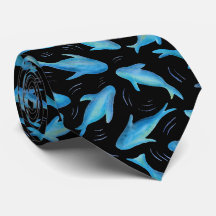 Onder het Zee Blue Black Shark Fish Pattern