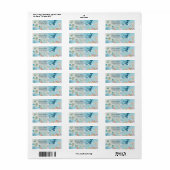Onder het Zee Blue Boy Baby shower Etiket (Full Sheet)