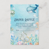 Onder het Zee blue boy Baby shower Luier Raffle Informatiekaartje (Voorkant)