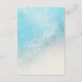 Onder het Zee blue boy Baby shower Luier Raffle Informatiekaartje (Achterkant)