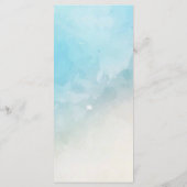 Onder het Zee blue boy Baby shower Menukaart (Achterkant)