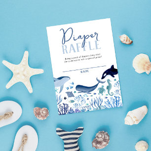 Onder het Zee Blue Boy Diaper Raffle Informatiekaartje