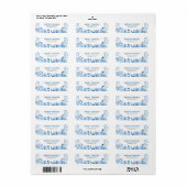 Onder het Zee Blue Boy Retouradreslabel Etiket (Full Sheet)