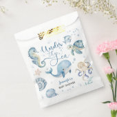 Onder het Zee Blue Boy Waterverf Baby shower Bedankzakje (Gezegeld)