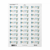 Onder het Zee Blue Gold Retouradres Etiket (Full Sheet)