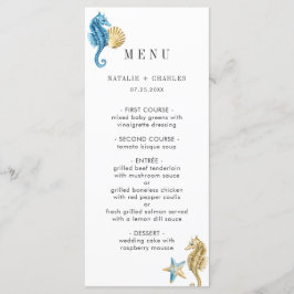 Onder het Zee Blue Gold Wedding Menu