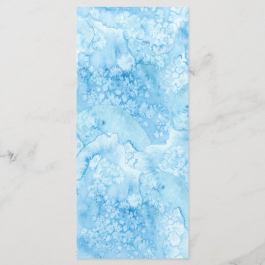 Onder het Zee Blue Gold Wedding Menu (Achterkant)