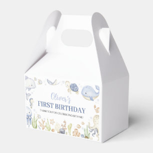 Onder het Zee Blue Ocean Animals Kids Birthday Bedankdoosjes