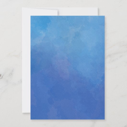 Onder het Zee Blue Ocean verjaardagsuitnodiging Kaart (Achterkant)