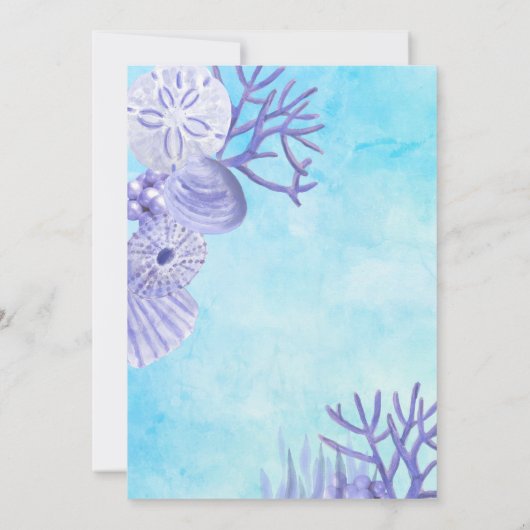 Onder het Zee Blue Photo Boy's 1st Birthday Party Kaart (Achterkant)