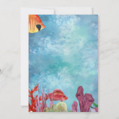 Onder het Zee Blue Waterverf Boy Baby shower Kaart (Achterkant)