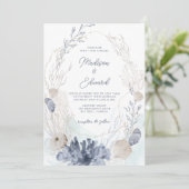 Onder het Zee Blue Waterverf koraal schelpen bruil Kaart (Staand voorkant)