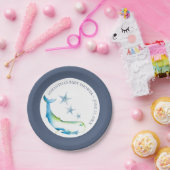 Onder het Zee Blue Whale Baby shower Papieren Bordje (Feest)