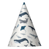 Onder het Zee Blue Whale Party Accessoires Feesthoedjes (Voorkant)