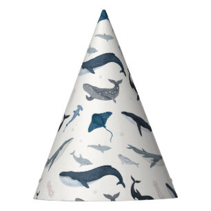 Onder het Zee Blue Whale Party Accessoires Feesthoedjes