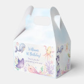 Onder het Zee Blue Zee Life 1e verjaardagsfeestje Bedankdoosjes (Achterkant)