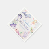 Onder het Zee Blue Zee Life Birthday Party Servet (Hoek)