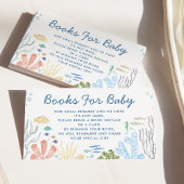 Onder het Zee Boeken Voor Baby Baby shower Informatiekaartje