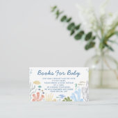 Onder het Zee Boeken Voor Baby Baby shower Informatiekaartje (Staand voorkant)