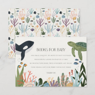 Onder het Zee Boeken voor Baby Invite Insert Informatiekaartje