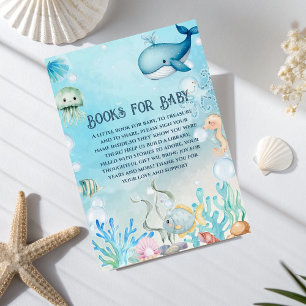 Onder het Zee Boeken voor Baby shower kaart