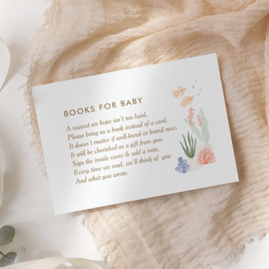 Onder het Zee Book for Baby Request Card Informatiekaartje