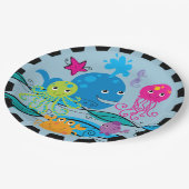 Onder het Zee Borden op jaarpapier Papieren Bordje (Gekanteld)