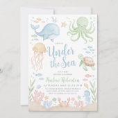 Onder het Zee Boy Baby shower Kaart (Voorkant)