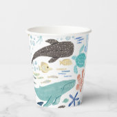 Onder het Zee Boy Baby shower Papieren Bekers (Achterkant)