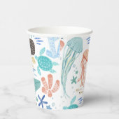 Onder het Zee Boy Baby shower Papieren Bekers (Rechts)