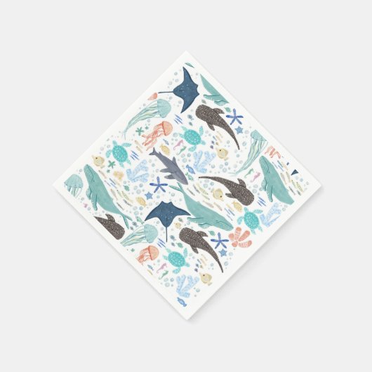 Onder het Zee Boy Baby shower Servet (Hoek)