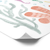 Onder het Zee Boy Baby shower welkomstbord Poster (Hoek)