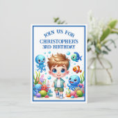 Onder het Zee Boy Birthday | Kaart (Staand voorkant)