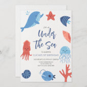 Onder het Zee Boy Birthday Kaart (Voorkant / Achterkant)