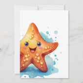 Onder het Zee Boy Kids Verjaardagsuitnodigingsfees Kaart (Achterkant)