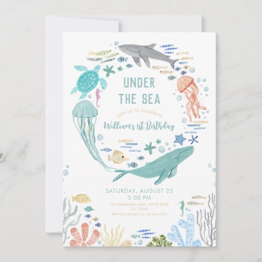 Onder het Zee Boys 1e Verjaardag Kaart (Voorkant)