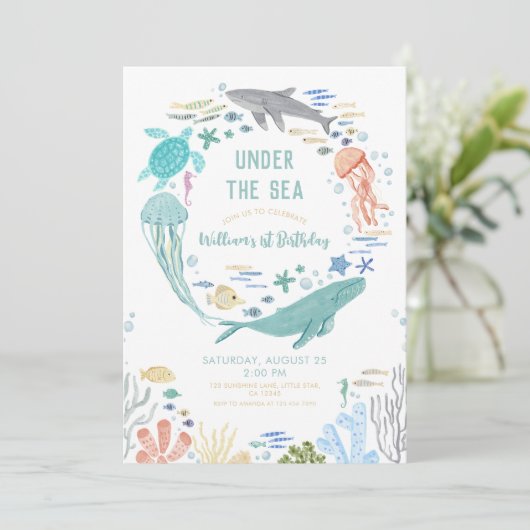 Onder het Zee Boys 1e Verjaardag Kaart (Staand voorkant)