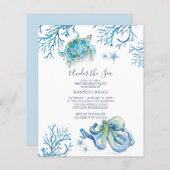 Onder het Zee Boys Budget 1e Verjaardagsuitnodigin (Voorkant / Achterkant)