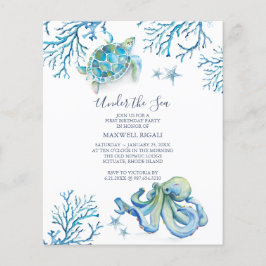 Onder het Zee Boys Budget 1e Verjaardagsuitnodigin