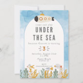 Onder het Zee Boys Verjaardagsuitnodiging Kaart (Voorkant)