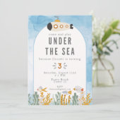 Onder het Zee Boys Verjaardagsuitnodiging Kaart (Staand voorkant)