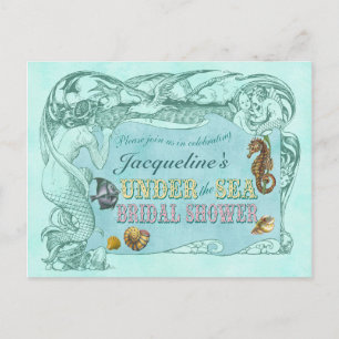 Onder het Zee Bridal Shower Invitation Briefkaart