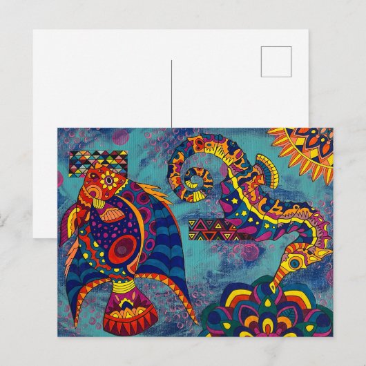 Onder het Zee Briefkaart (Voorkant / Achterkant)