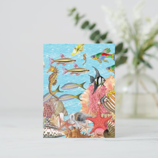 Onder het zee briefkaart (Staand voorkant)
