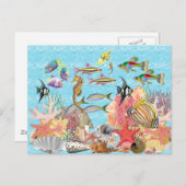 Onder het zee briefkaart (Voorkant / Achterkant)