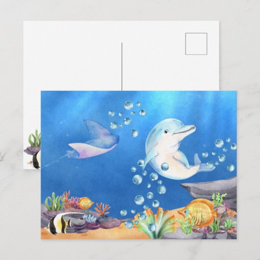 Onder het zee briefkaart (Voorkant / Achterkant)