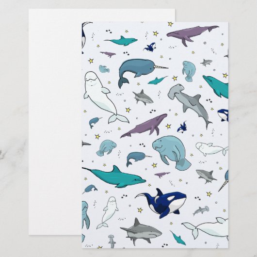 Onder het Zee Briefpapier (Voorkant / Achterkant)